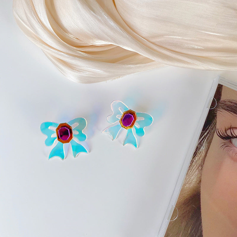 Resin gradient personalized girl earrings (Minimo de compra 2) MIC-TQL012