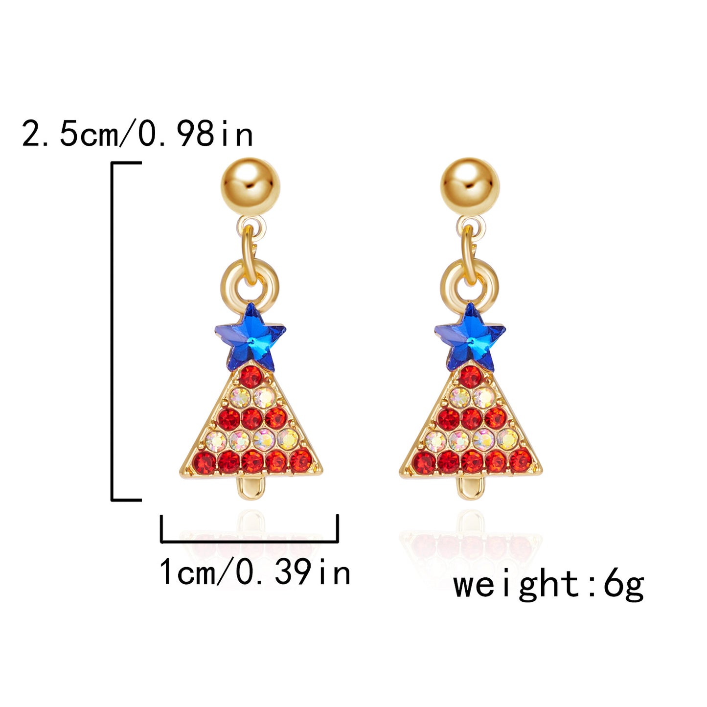 Alloy Santa Claus Bell Snowflake Earrings (Minimo de Compra 2)  MIC-JueH001