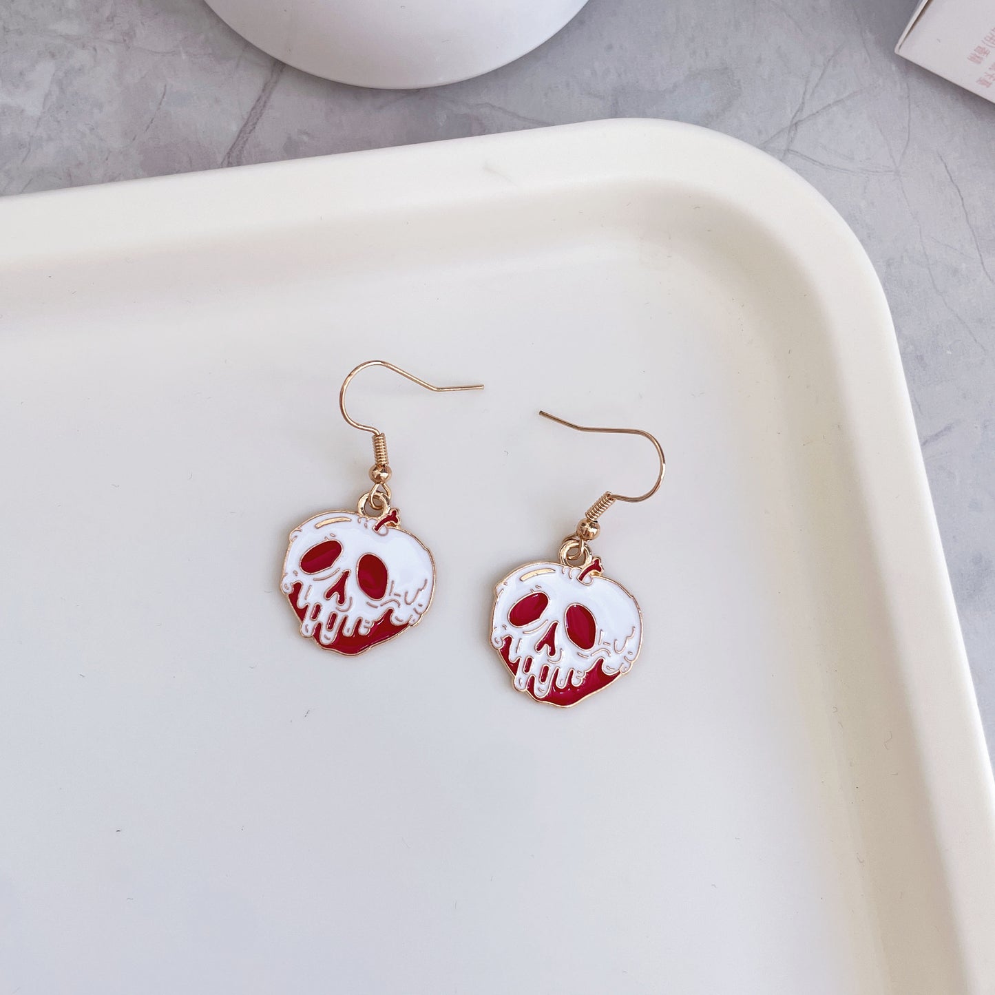 Alloy pumpkin skull earrings (Minimo de Compra 2) MIC-YiJ035