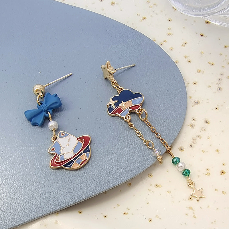 Alloy tassel bow earrings (Minimo de Compra 2) MIC-BLD059