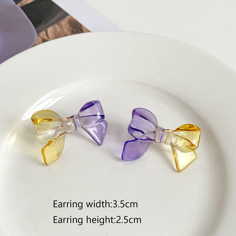 Alloy bow fresh casual earrings (Minimo de compra 2) MIC-LuoN021