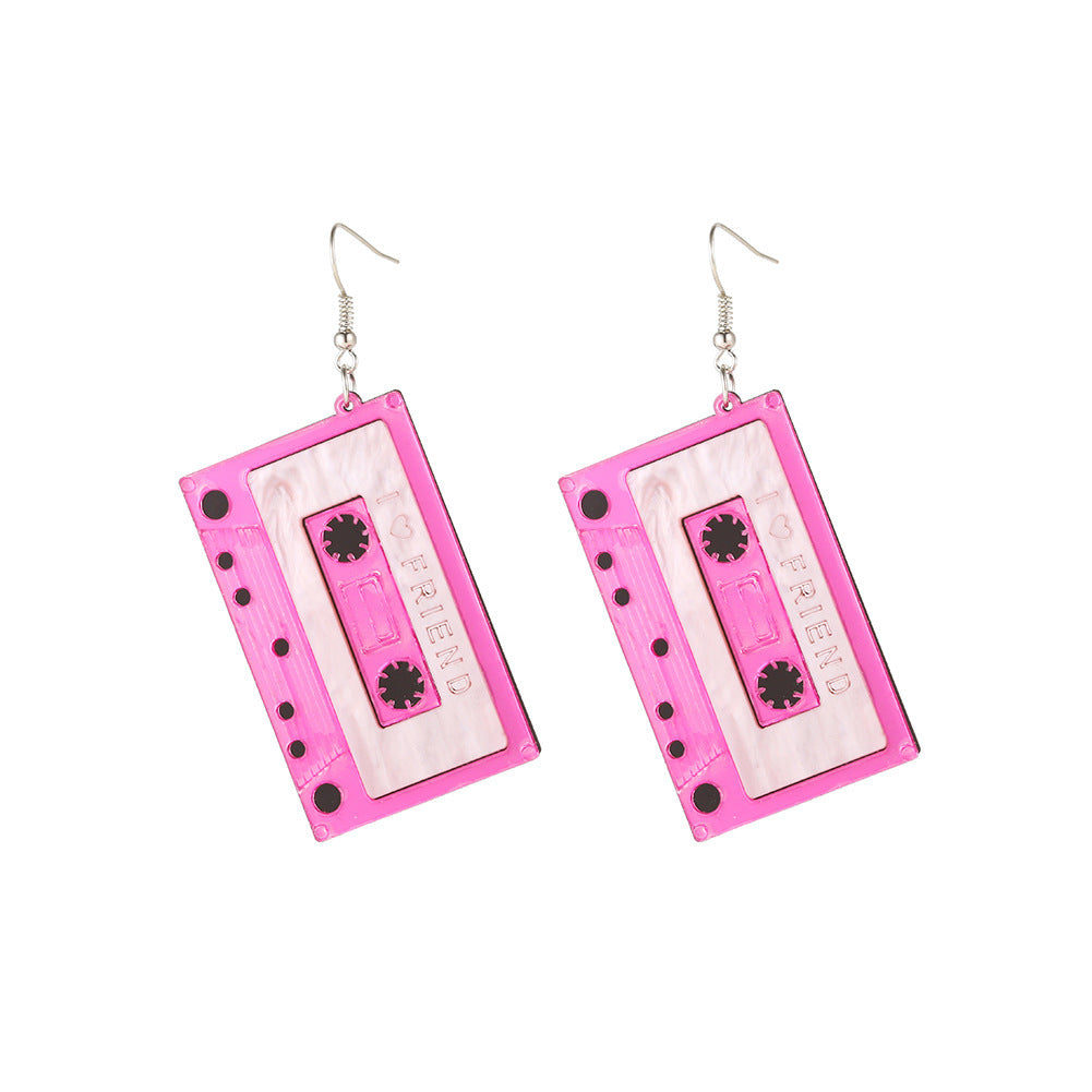 Acrylic Vintage Tape Earrings MIC-YiY001