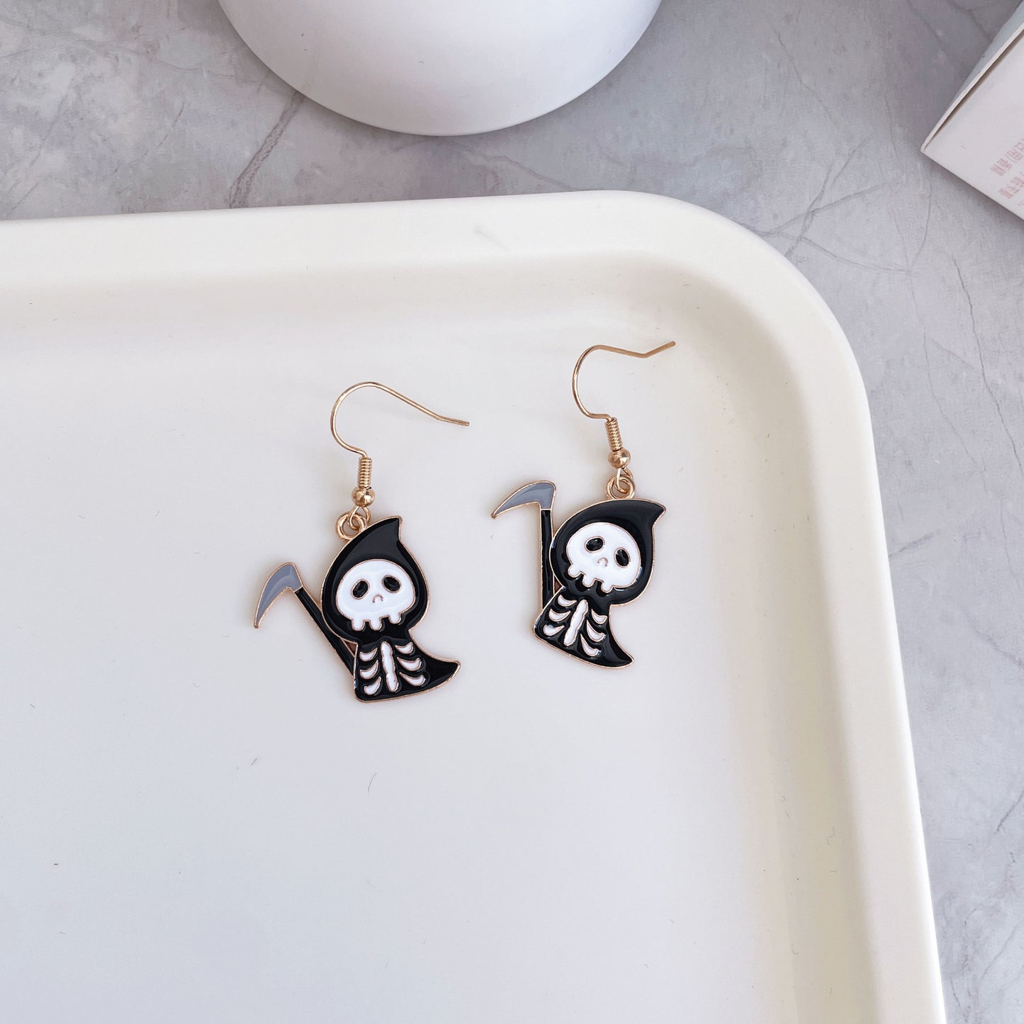 Alloy pumpkin skull earrings (Minimo de Compra 2) MIC-YiJ035