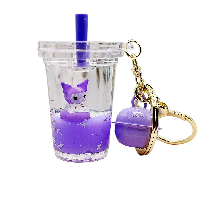 PVC cartoon floating oil keychain MIC-DMF009