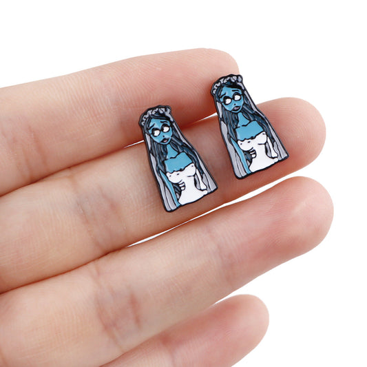 Alloy zombie bride cartoon earrings (Minimo de Compra 5) MIC-KuB016