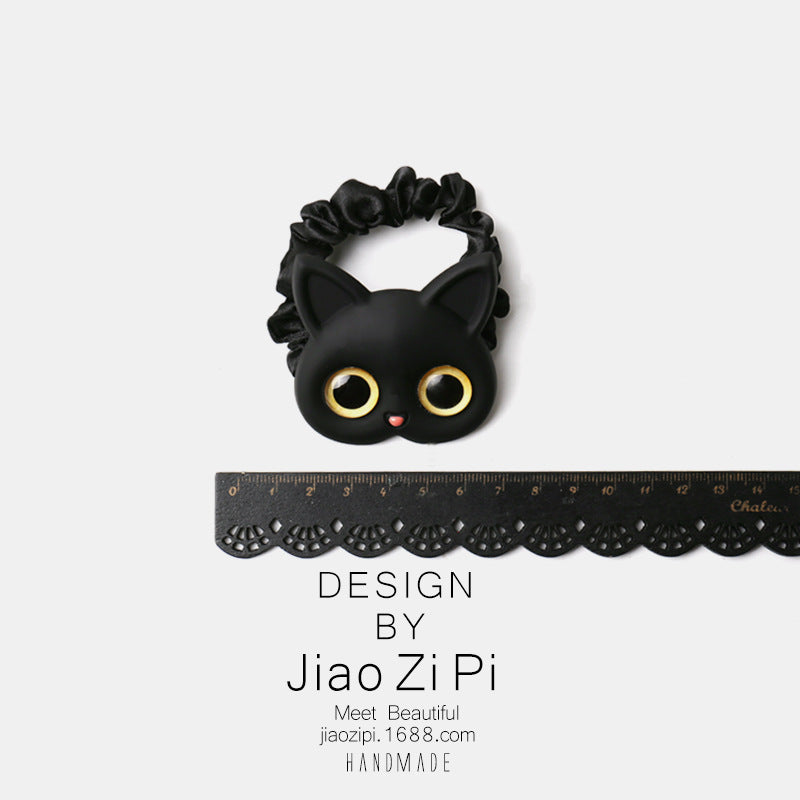 Resin Cat Cartoon Cute hair rope (Minimo de Compra 2) MIC-JZP014