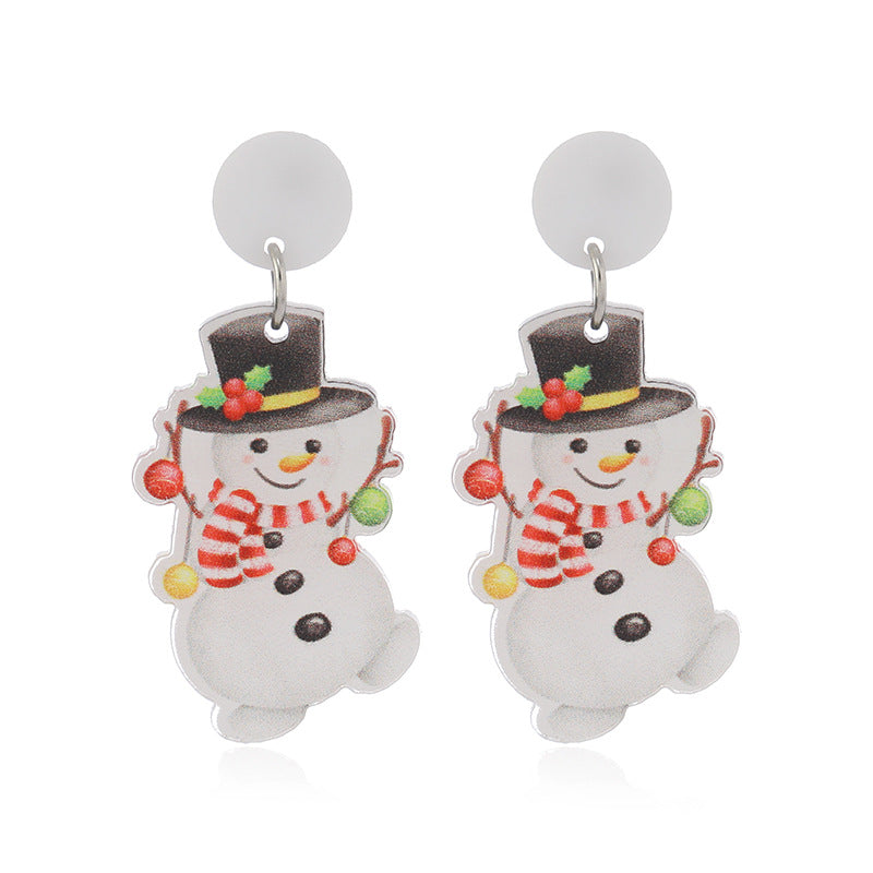 Alloy Cute Santa Claus Earrings MYA-KaiQ039