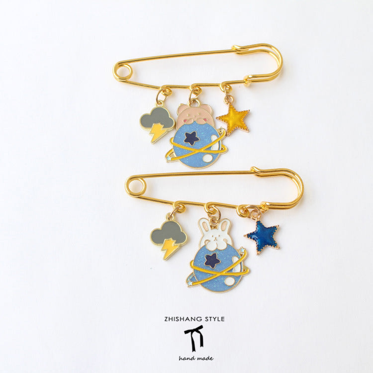 Cartoon Alloy Planet Brooch (Minimo de Compra 2)  MIC-ZhiS018