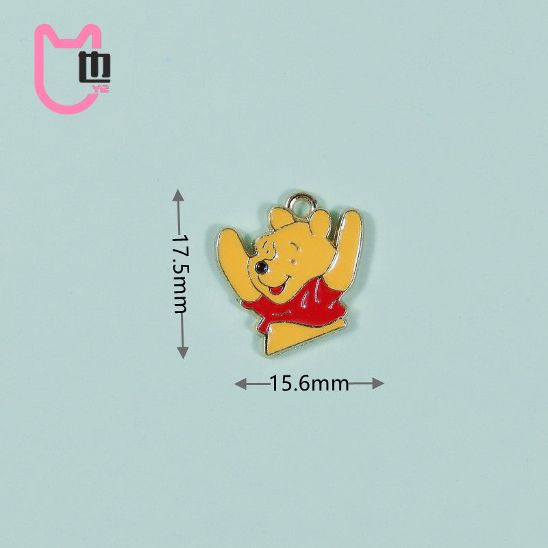 Alloy cartoon Winnie Bear Pijie Pig accessories (Minimo de compra 10) MIC-ZeY005