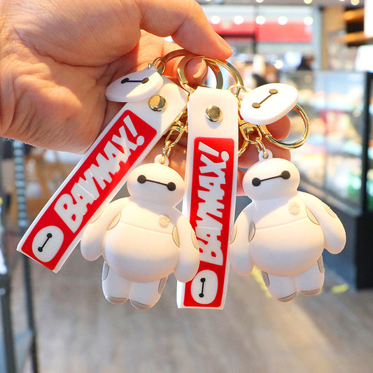 PVC cartoon large white keychain MIC-LanC007