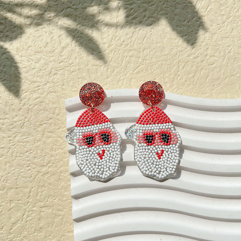 Alloy cartoon Santa Claus earrings (Minimo de Compra 2) MYA-PingH036