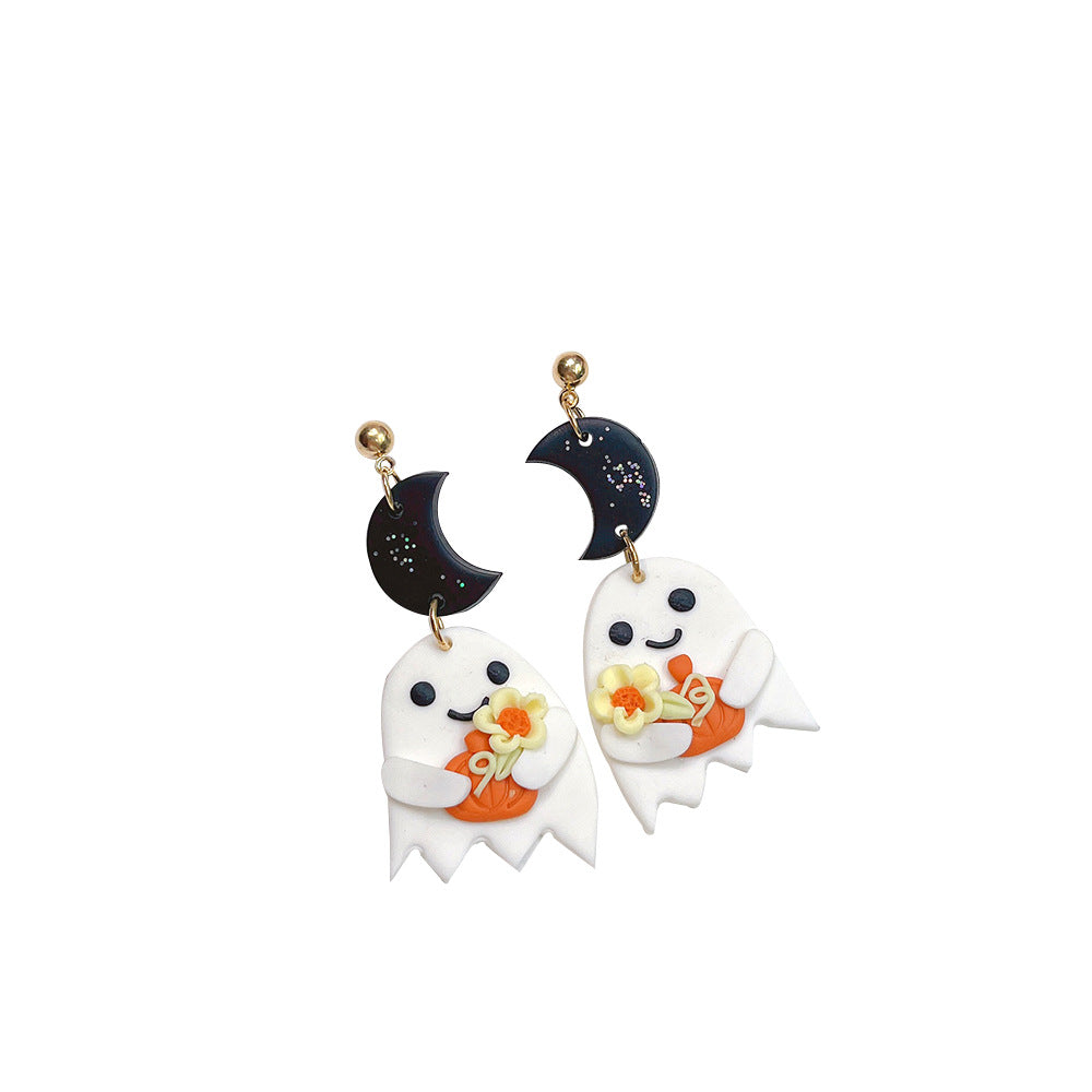 Acrylic Pumpkin Magic Hat Earrings  (Minimo de Compra 2) MYA-PingH023