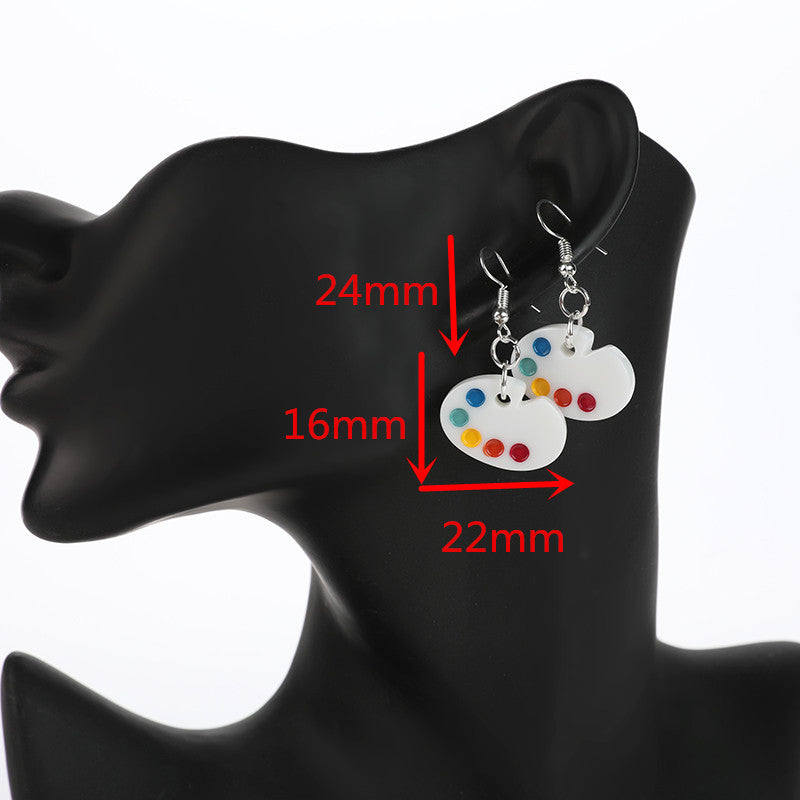 Resin Cartoon Plate Earrings (Minimo de Compra 2) MIC-YouY030