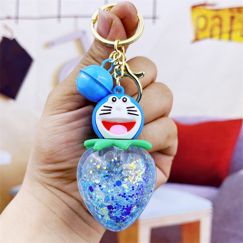 PVC cartoon wind chime oil in keychain MIC-DMF003