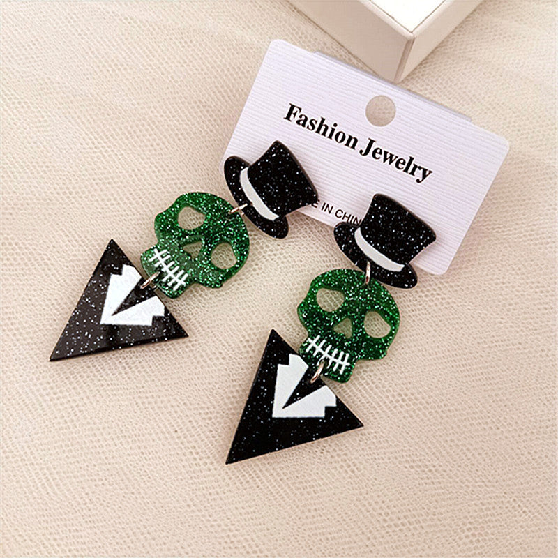 Acrylic Pumpkin Ghost Earrings MIC-ChouD024