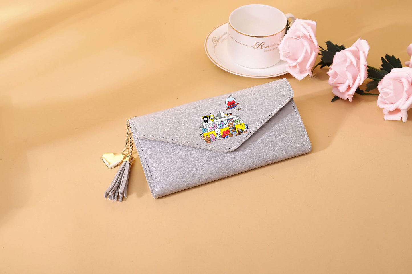 PU cartoon cute card bag tassel wallet MIC-XingY010