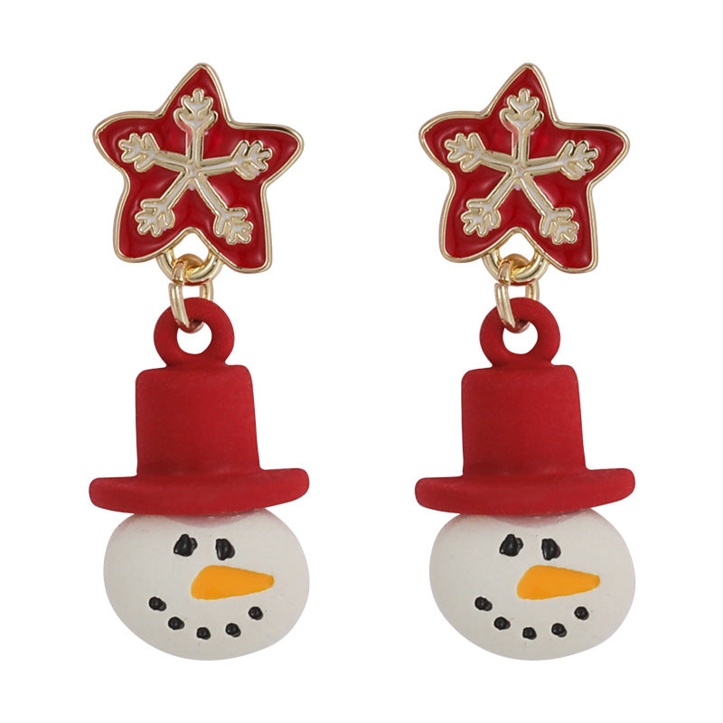 Alloy Christmas series earrings MIC-MiS018