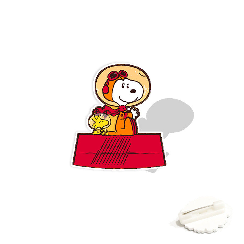 Acrylic cartoon cute Snoopy brooch (Minimo de compra 2) MYA-WeiJ011