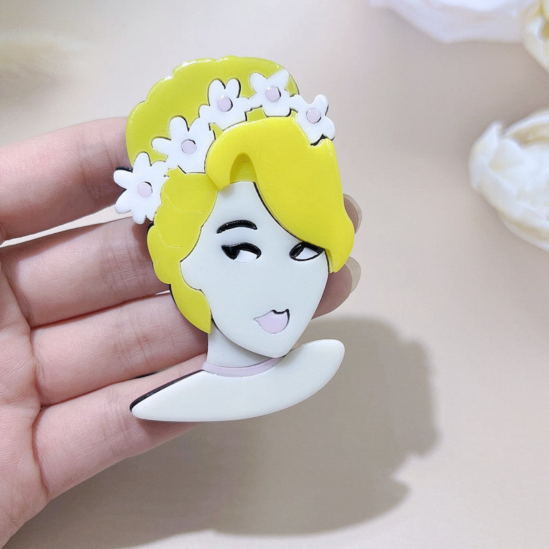 Acrylic Character Cute Brooch Minimo de compra≥2 MIC-BenD002