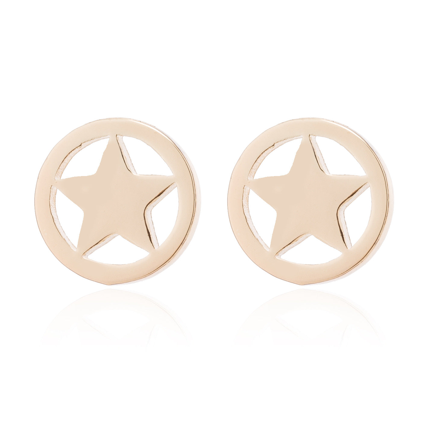 Stainless Steel Pentagram Earrings SS025