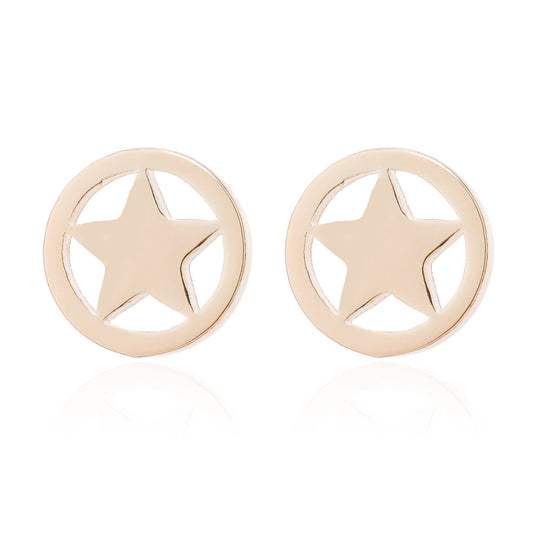 Stainless Steel Pentagram Earrings SS025