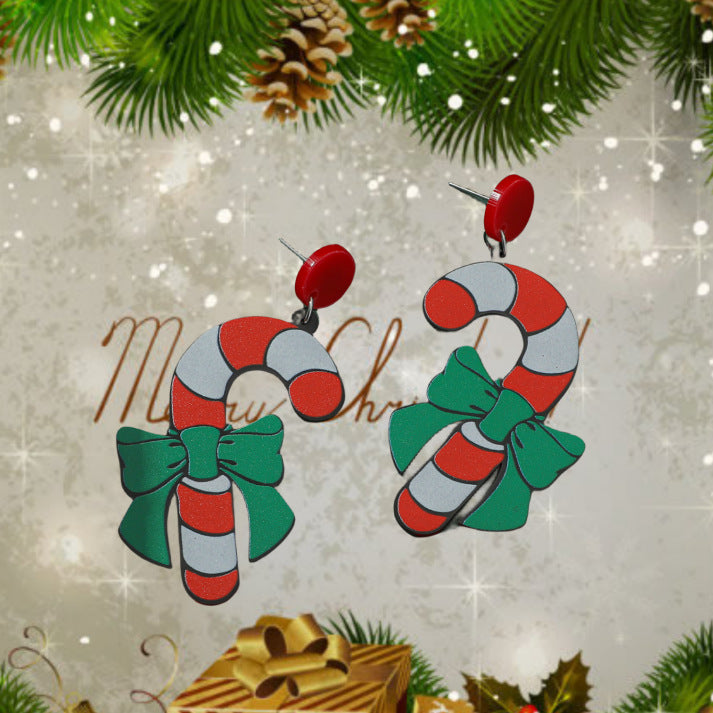 Acrylic New Christmas Series Earrings MIC-JunJ014