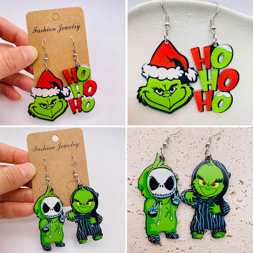 Acrylic Halloween Night Terror Terror Earrings (Minimo de Compra 2) MIC-ChenY037