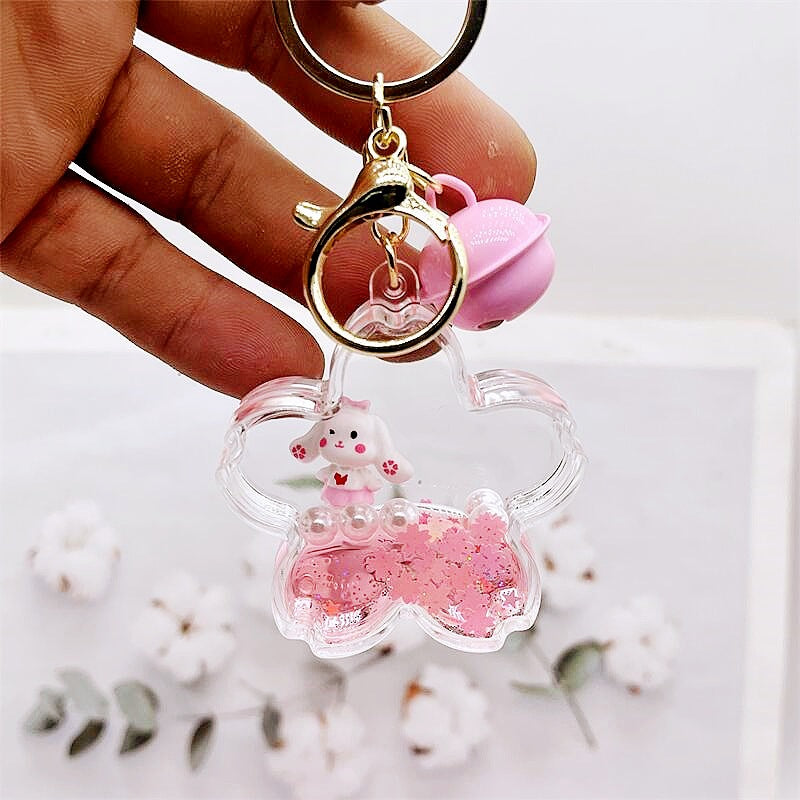 PVC cartoon floating oil keychain MYA-DMF014