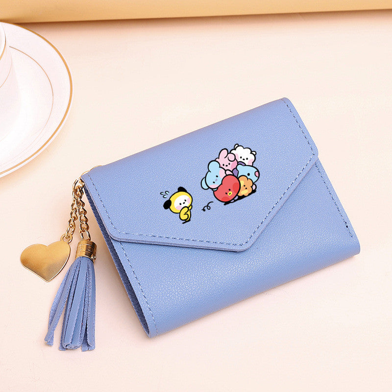 PU card bag tassel short wallet MIC-XingY017