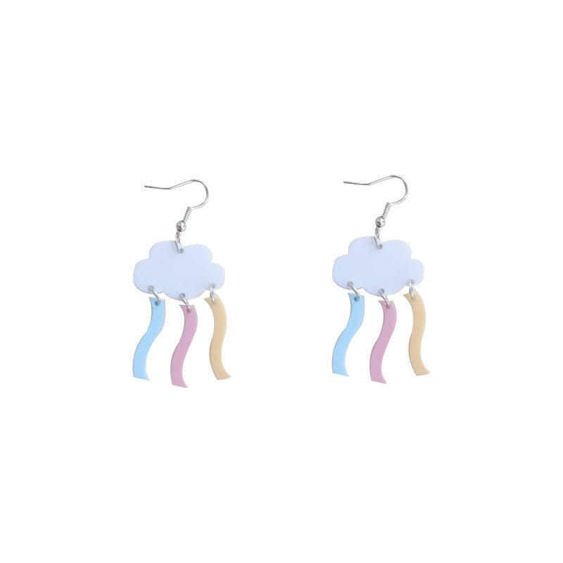 Acrylic Cloud Earrings （Minimo de compra 2） MIC-OuG024