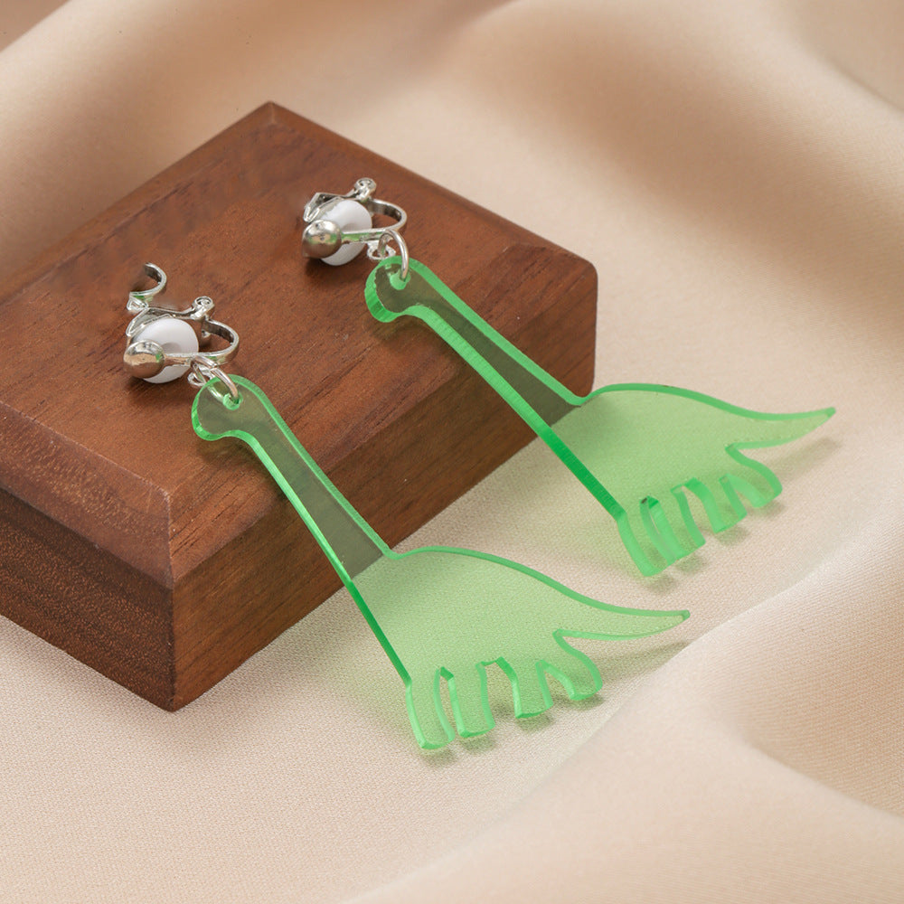 Acrylic Creative Dinosaur Earrings (Minimo de Compra 2) MIC-LiangR002