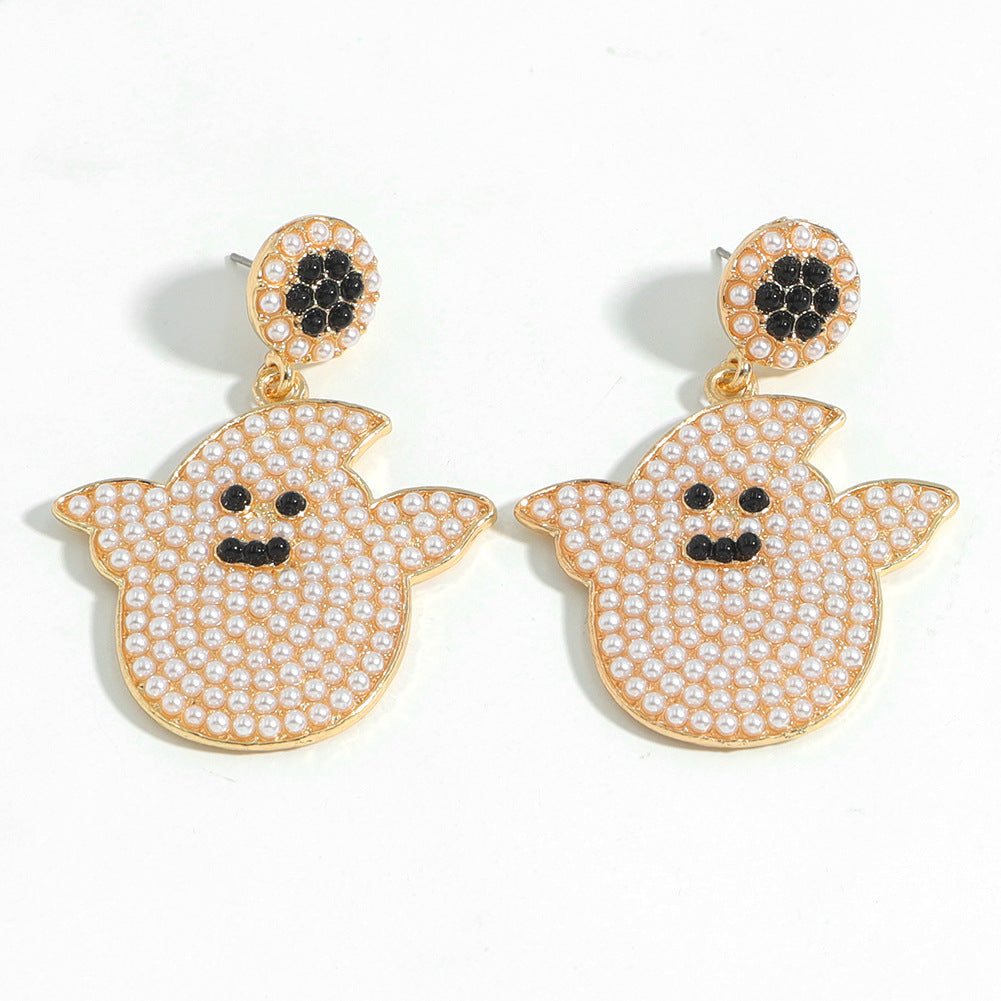 Alloy Halloween Ghost Earrings (Minimo de Compra 2) MIC-JiqQ006