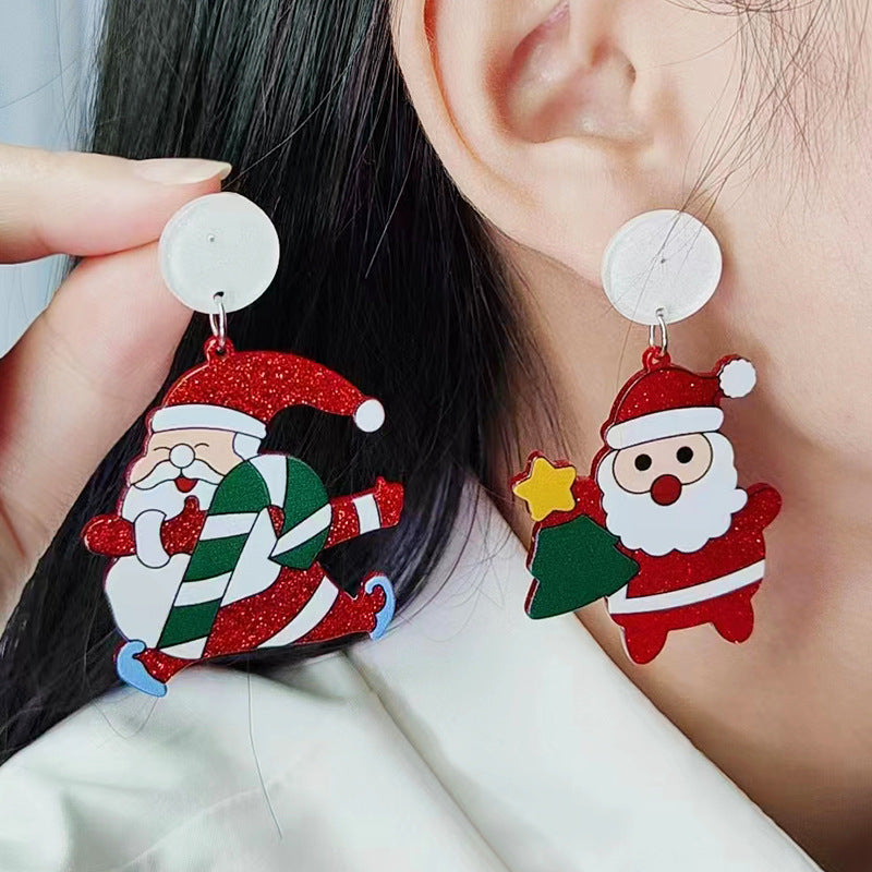 Alloy New Christmas Elk Snowflake Earrings (Minimo de Compra 2) MIC-DuA068