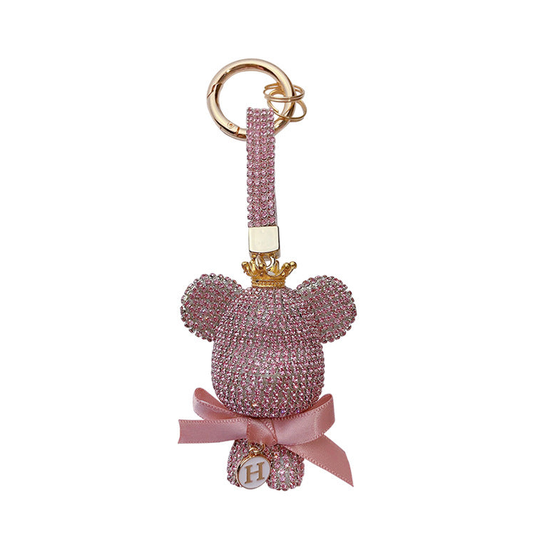 Diamond cartoon violence bear keychain  （Minimo de compra 2） MYA-LianX016