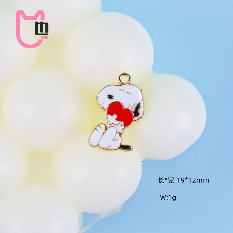 Alloy Dumb Snoopy Dog Accessories (Minimo de compra 10) MIC-ZeY001