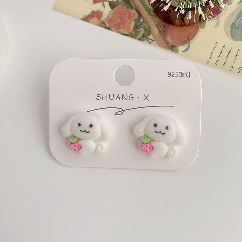 Acrylic flocked cute earrings (Minimo de Compra 2) MYA-ShuangX032