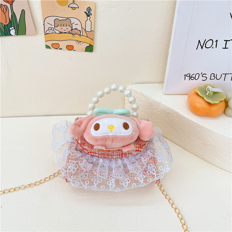 PU cute cartoon pearl handbag (Minimo de compra 3) MIC-BSCR003