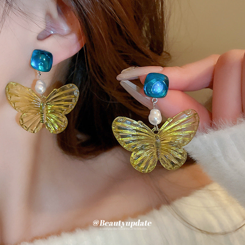 Alloy butterfly square earrings MYA-BAOY065