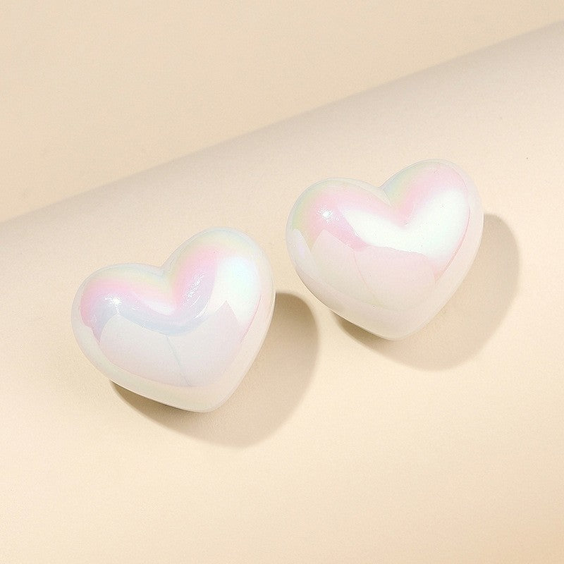 Alloy Candy Color Half Round Earrings (Minimo de Compra 2) MYA-ShangH012