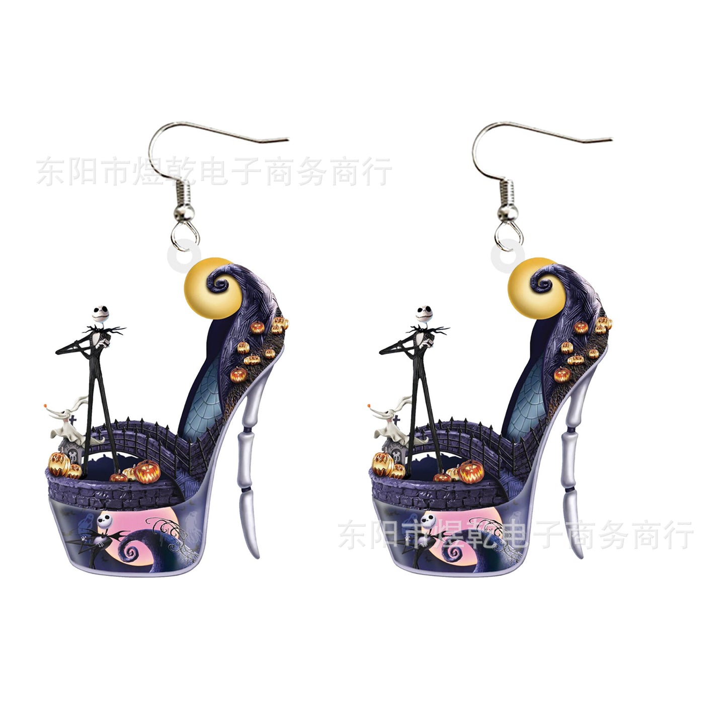 Acrylic cartoon Christmas horror night earrings (Minimo de Compra 10)  MIC-YuQ007