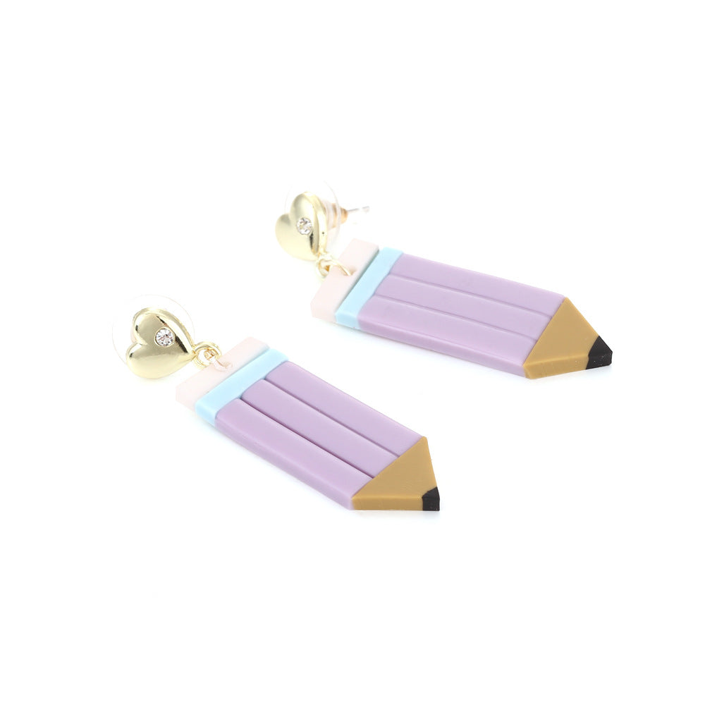 Alloy soft clay pencil earrings MIC-ManY018