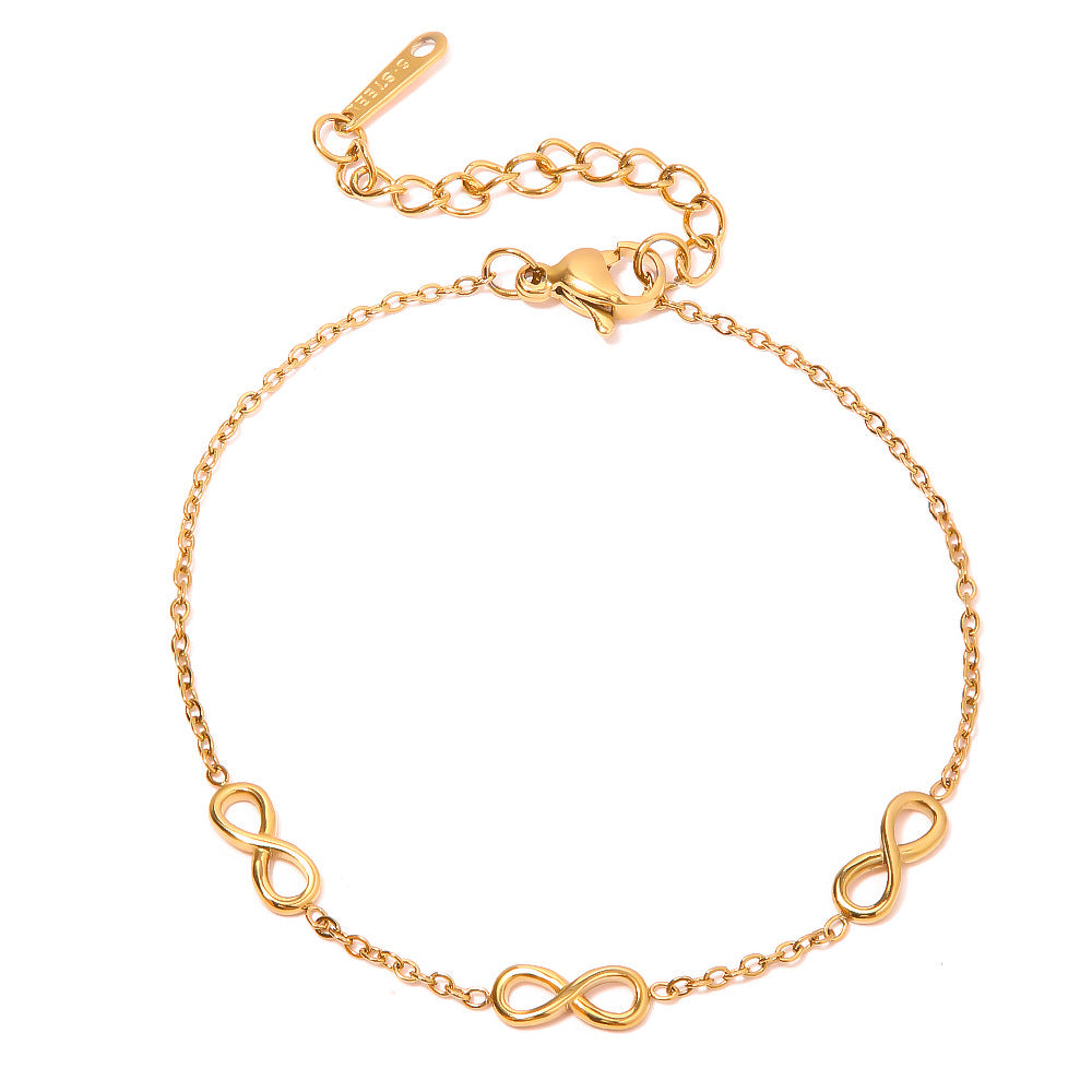 Gold Plated Stainless Steel Infinity Bracelet MIC-JieD027