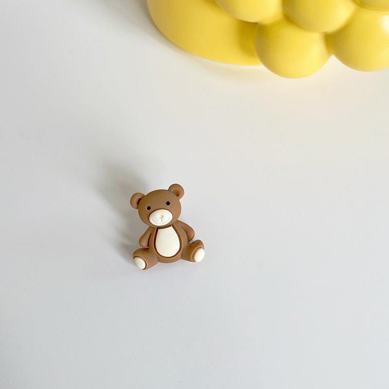 Resin animal bear ear clip (Minimo de Compra 2) MIC-TaoQ001