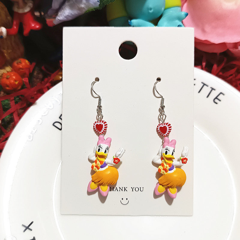 Alloy Samba Dance Daisy Earrings MIC-XingJ081