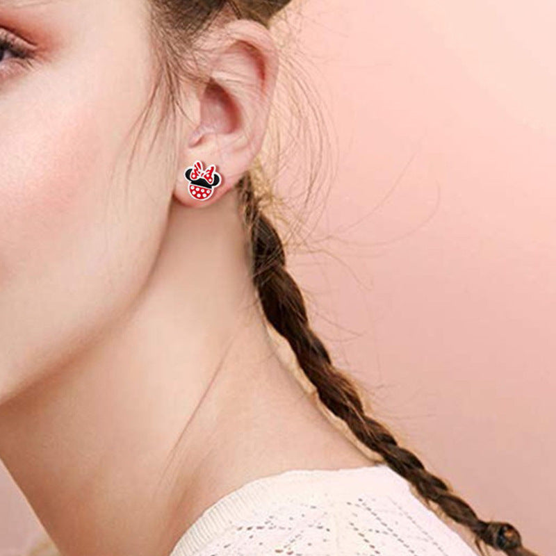 Alloy cartoon earrings MYA-SanY008