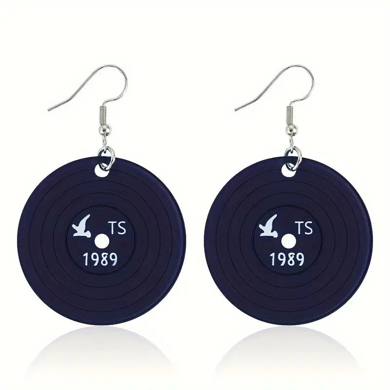 Alloy Taylor vinyl record earrings MYA-JiaY019