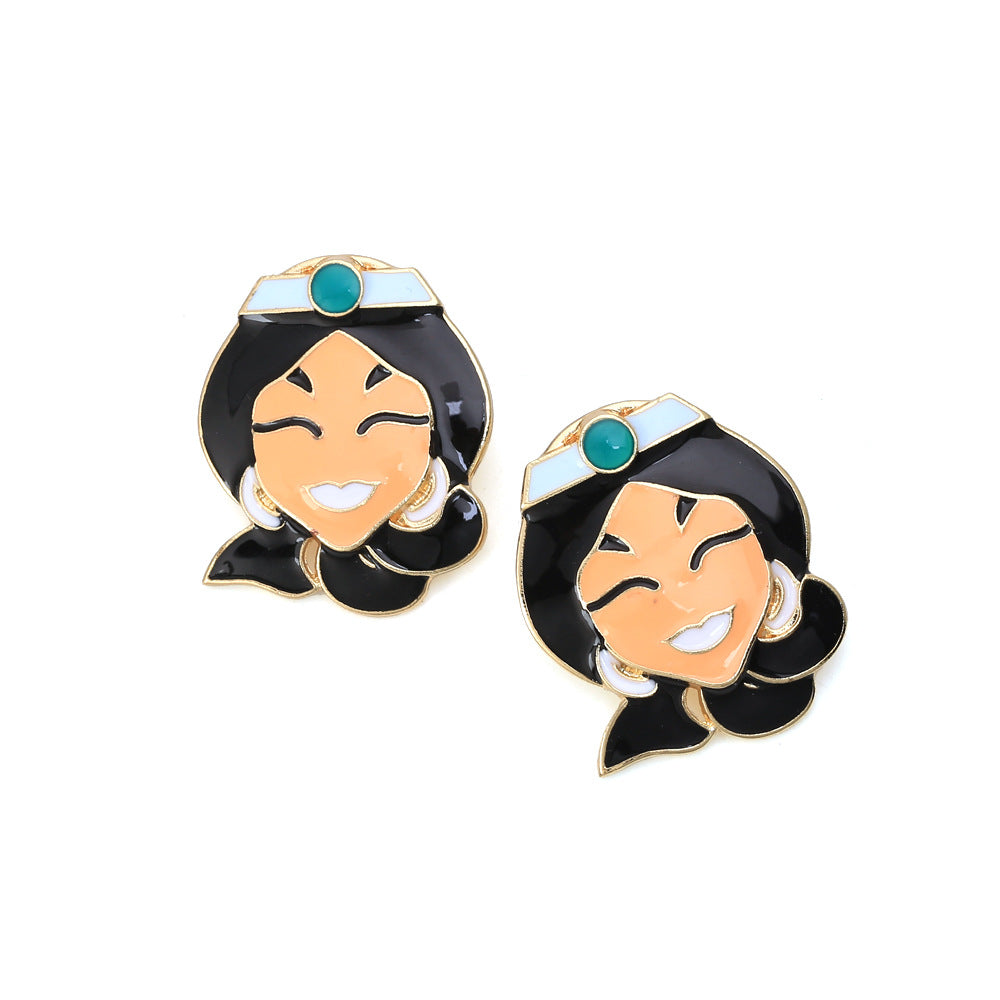 Alloy anime character earrings MIC-ManY012