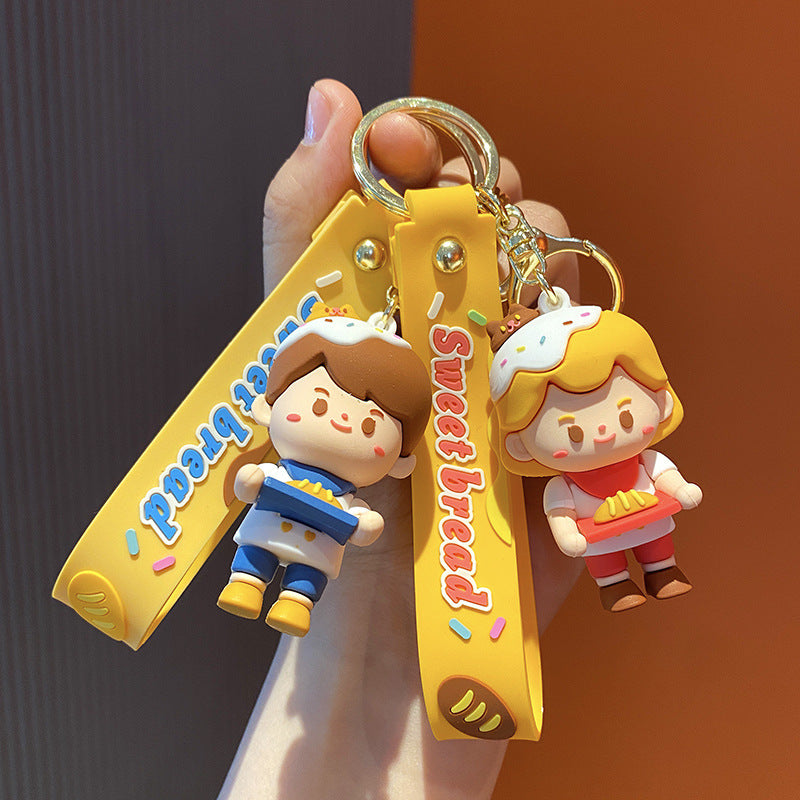 PVC dessert couple Keychain Minimo de compra 2 MIC-LingY001