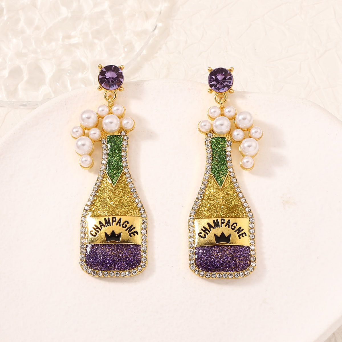 Alloy Cute Wine Bottle Earrings MIC-YueL013