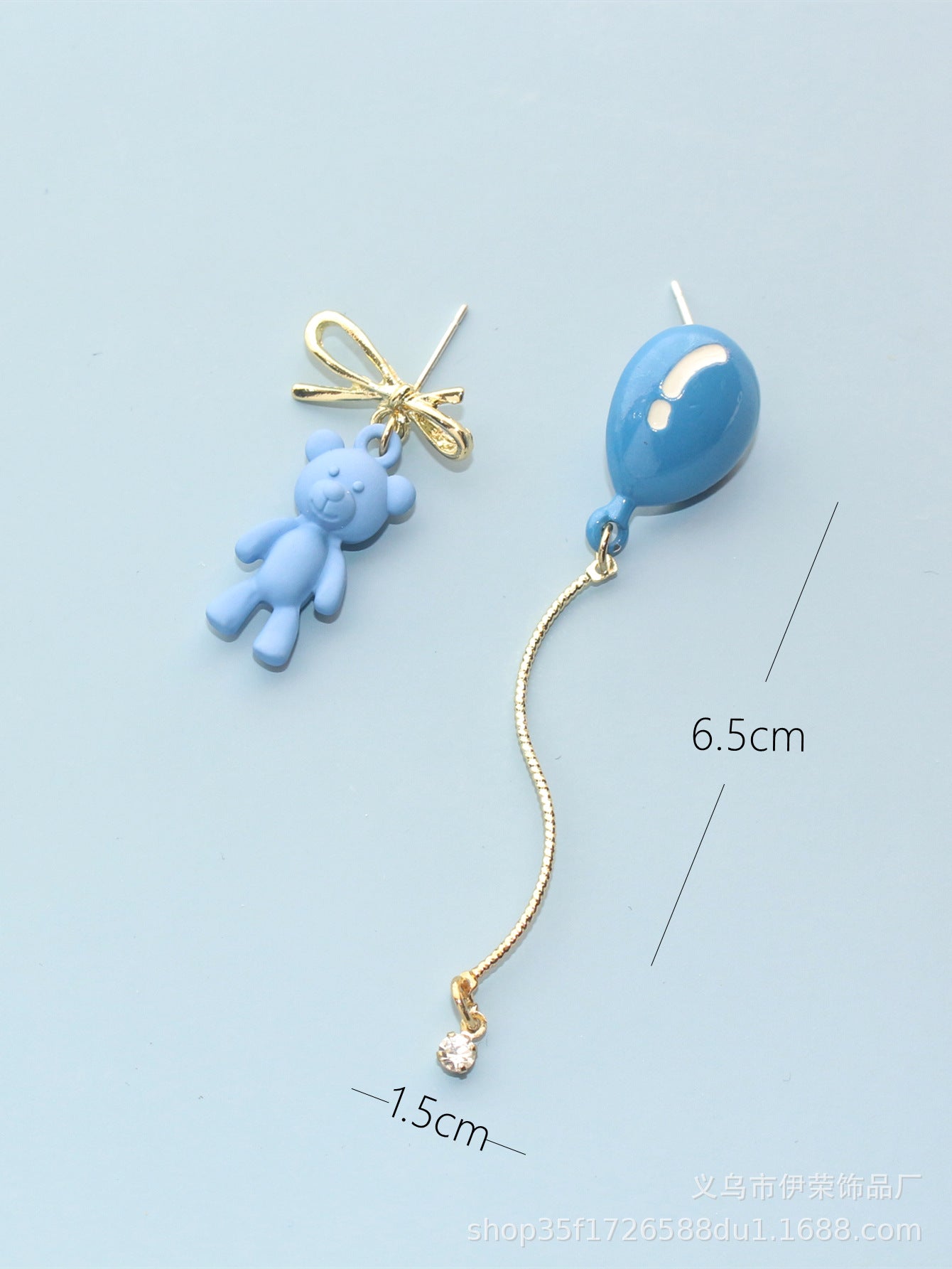 Resin cute girl bow earrings (Minimo de Compra 2) MIC-YiR002